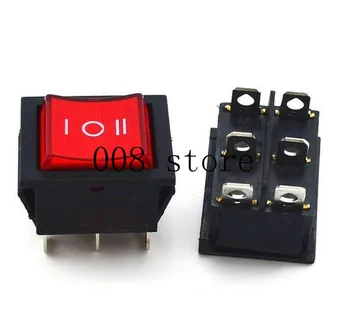 

2Pcs Rocker Boat Switch Red DPDT ON-OFF-ON 6 PIN 16A/250VAC 20A/125VAC KCD4