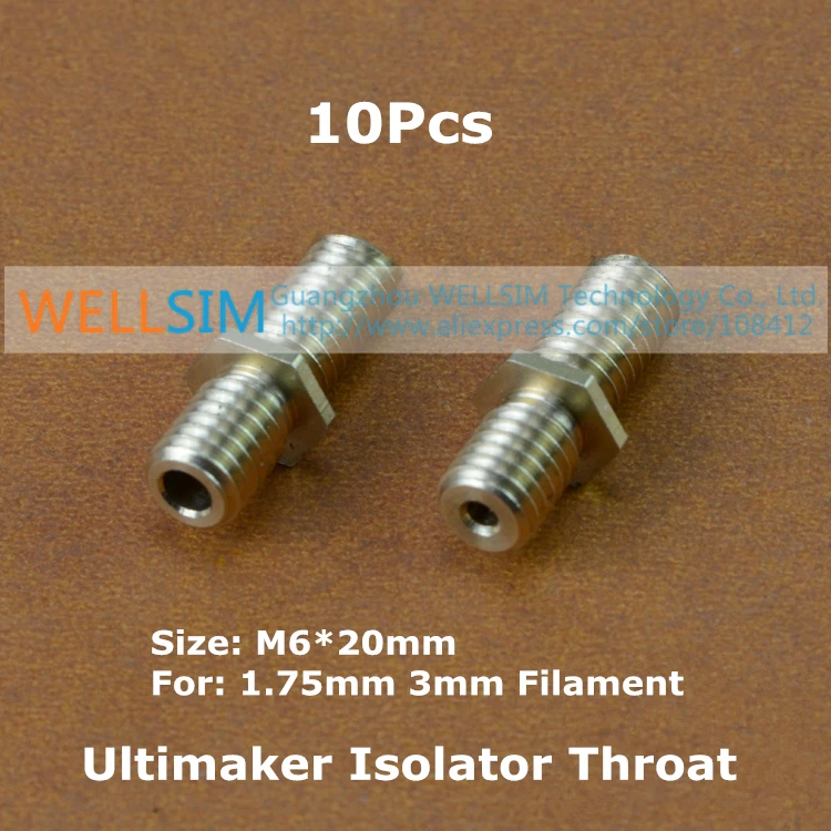 10PcsUltikerUltimakerHotEndIsolatorTubeThroatCopperM620mmFor