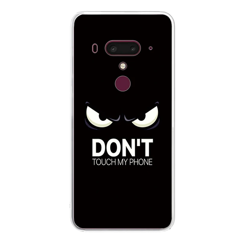 

Soft Silicone Clear TPU Case for HTC U19E U19 Plus U12 Life Desire 12 Plus Durable Don't Touch My Phone Cover