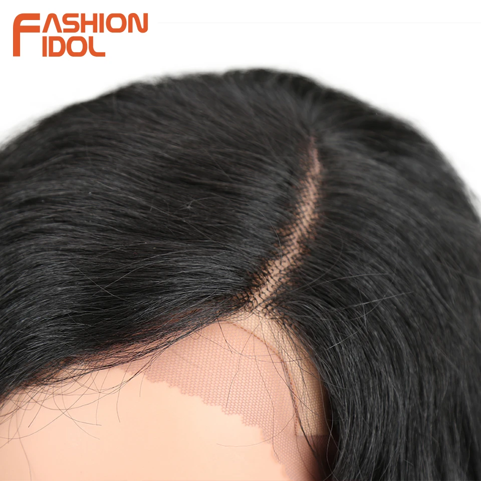 Модные волосы IDOL синтетический парик из натуральных волос парик черный 28 дюймов глубокая волна коричневый волнистые синтетические парики для черных женщин