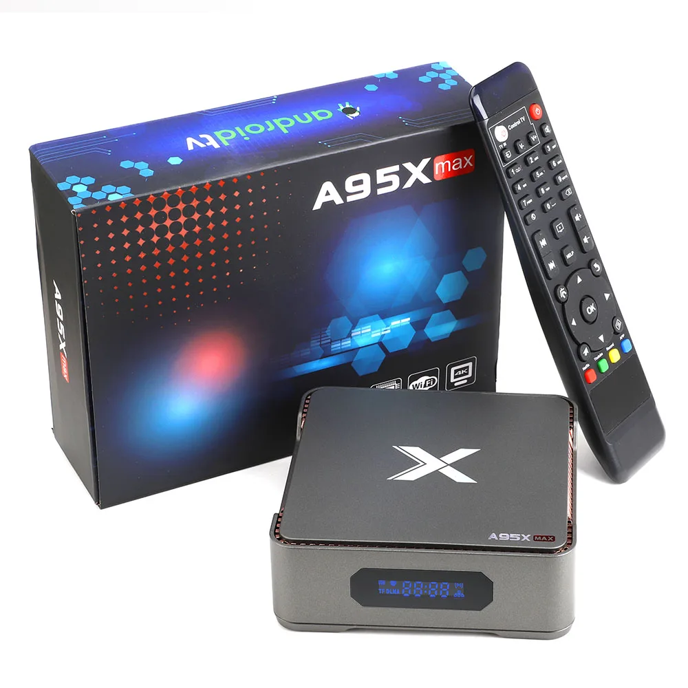 Smart tv box A95X MAX 4G 64GB Android 8,1 tv box Запись видео 2,4 и 5,0 WiFi Bluetooth 1000M медиаплеер x96 android tv box