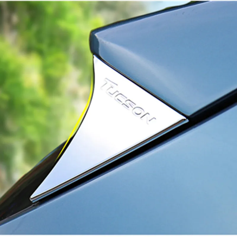 Car Styling ABS Chromed Rear Spoiler Trim Cover For Hyundai Tucson 