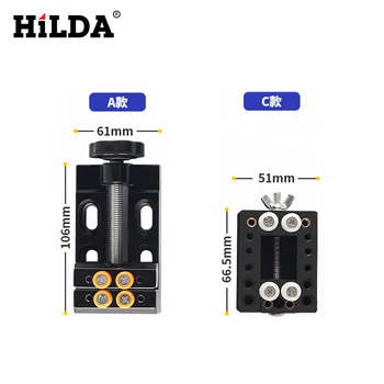 

HILDA Universal Mini Carving Bench Vise Clamp Aluminum Alloy Walnut Nut Clip Vise Press Clamp Micro Clip Tools