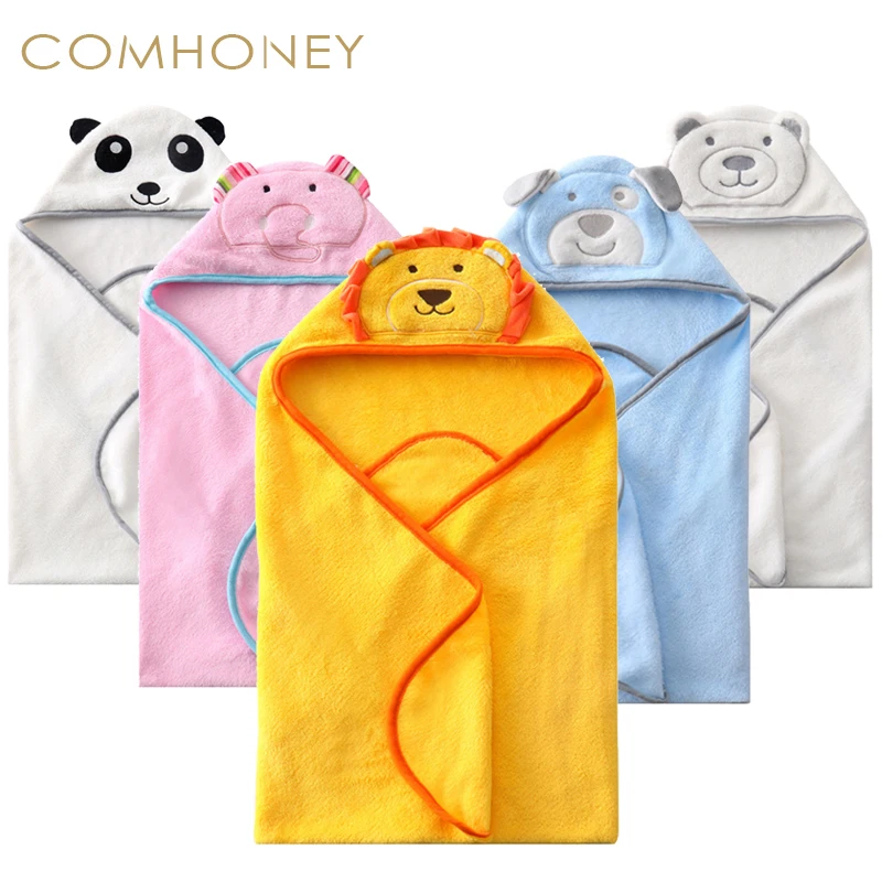 New Baby Blankets 3D Neonatal Hold Flannel Hooded Blanket Swaddling For