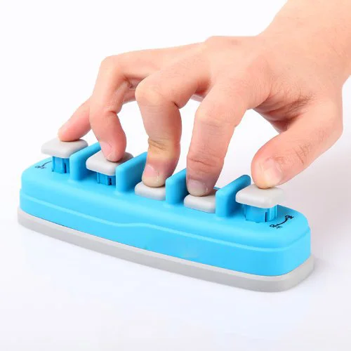 Шьет фортепиано электронная клавиатура рука палец тренажер натяжение Обучение Тренер, синий