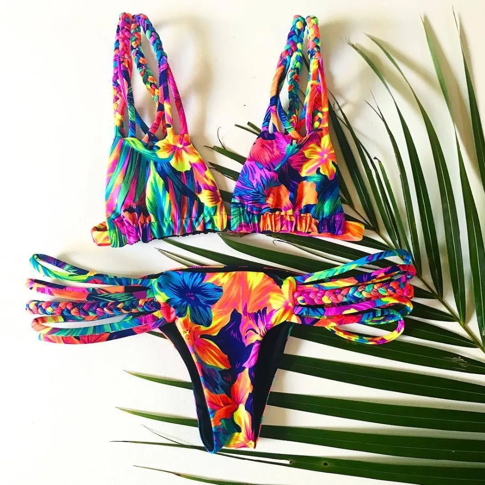 

Sexy Bikini Women Swimsuit Push Up Swimwear Knot Brazilian Bikini Set Summer Beach Wear Biquini Bathing Suit Female