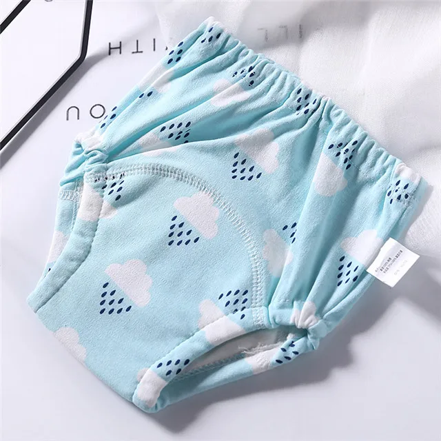 Reusable Cloth Diapers 4Layers Baby Cotton Training Pants Mermaid Baby Nappies for Girls Boys Cotton Panties Toddler Underwear - Цвет: XLK70