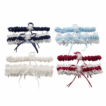 

FOLOBE Hot 2 Piece Bride Wedding Sexy Charming Design Lace Leg Garter Belt Bow Leg Ring Butterfly Shape Women Suspenders