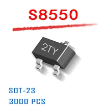 Power Supply S8550 SOT-23 3000pcs/lot Marking 2TY PNP -0.5A -25V triode Plastic-Encapsulate