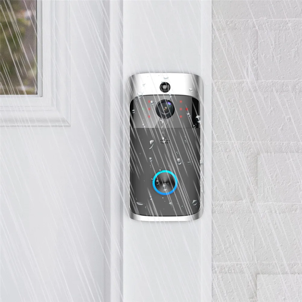 Беспроводной камера Smart видео ИК дверные звонки дома визуальный внутренней связи с Wi-Fi ночное видение обнаружения движения непромокаемые