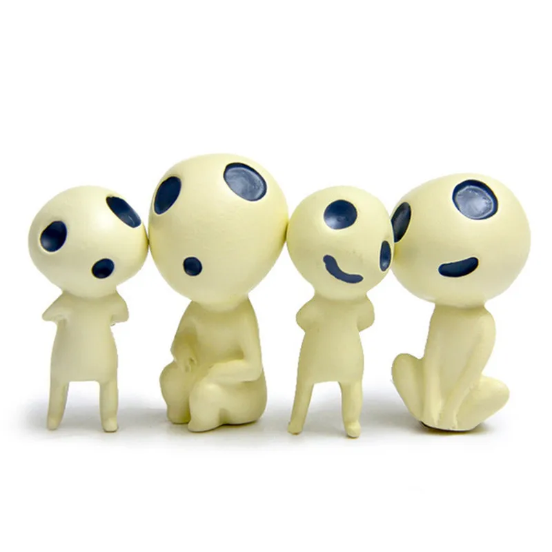 

4 Pcs/set Diffirent Style Miyazaki Totoro Tree Elves Ghibli Moss Micro - Landscape Material Cartoon Garden Potted Decoration