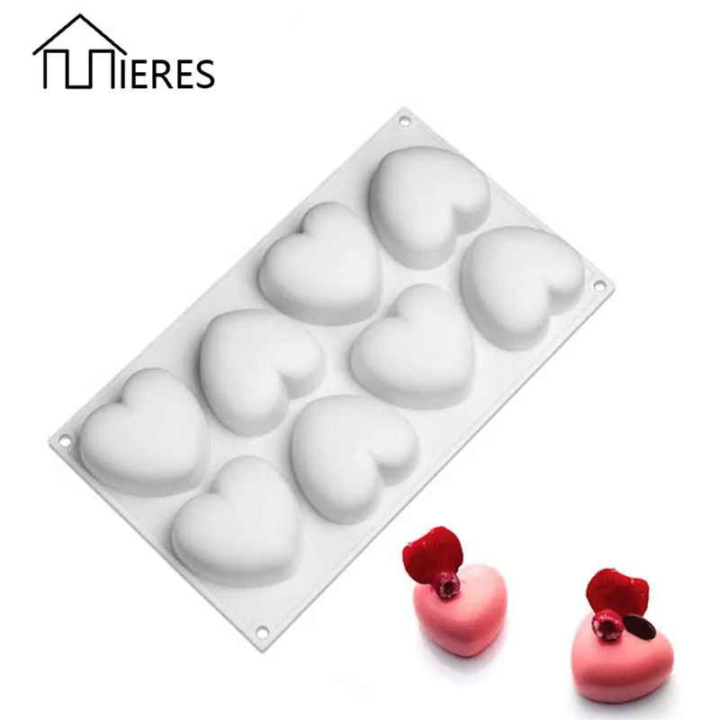 

Mieres New Mousse Mold 8 Cavity Heart Shaped Mousse Mold Heart Shaped Cake Mold Baking Tool