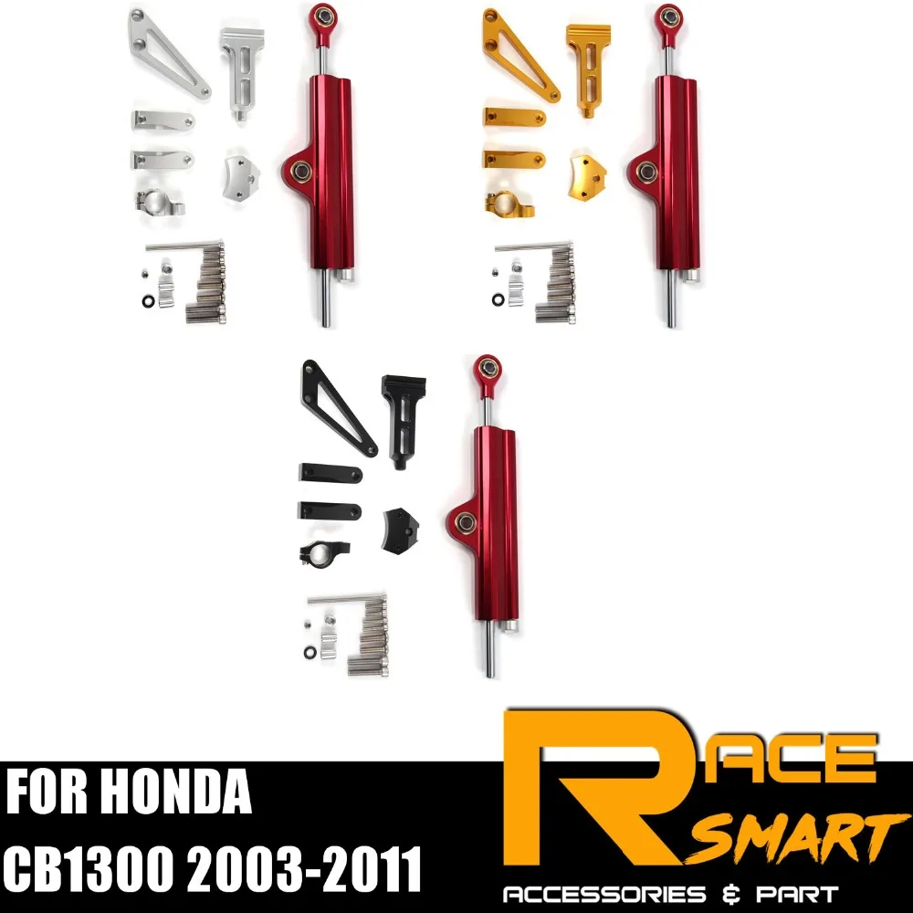 

For HONDA CB1300 2003 - 2011 Steering Damper Stabilizer Kit Motorcycle accessories CNC CB-1300 CB 1300 2004 2005 2006 2007 2008