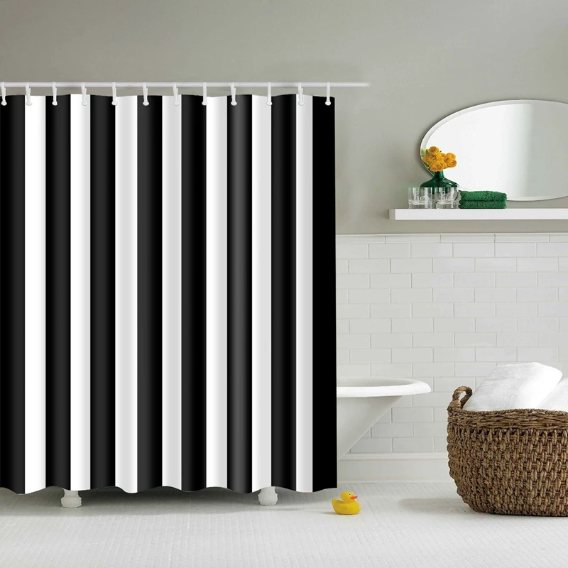 Kaufen Bunte Regenbogen Streifen Muster Bad Vorhang Decor Wasserdicht Polyester Umweltfreundliche Dusche Vorhänge 150*180cm   180*180cm