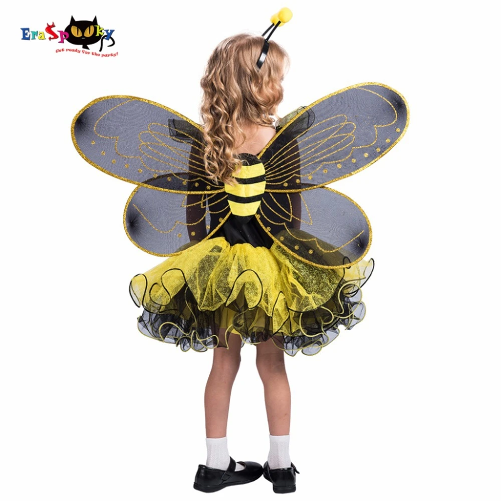 CHILDRENS BUMBLEBEE FANCY DRESS UP COSTUME WINGS WAND HALLOWEEN GIRL CHILD FUN CHILDRENS BUMBLEBEE FANCY DRESS UP COSTUME WINGS WAND HALLOWEEN GIRL CHILD FUN