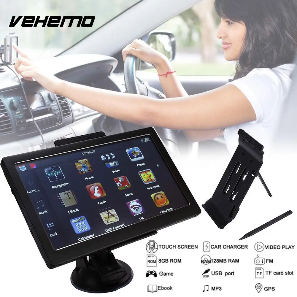  Auto HGV GPS Stimme Schnelle Navigation Gerät 7 zoll Touch Screen Multi Sprachen