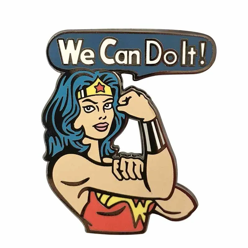 

Women's Rosie the Riveter Hard Enamel Pin We Can Do it Gift for Women Feminism Girl Power Feminist brooch badge