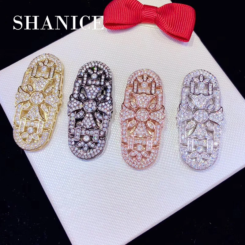 

SHANICE 4 colrors DIY Jewelry Findings Multi Rows Vintage Flower Tassels Connectors Findings For Pearl Necklaces Bracelets