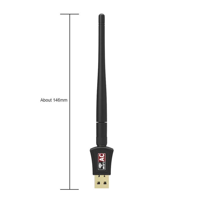 Robotsky 600 м USB Беспроводной Wi-Fi сетевой карты 802.11ac двухдиапазонный сетевой адаптер для Оконные рамы XP/Vista/7 /8.1/10 Mac OS