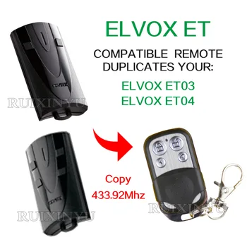 

ELVOX ET03 / ELVOX ET04 Remote Control Transmitter Garage Door Gate Fob High quality 433.92Mhz copy remote control