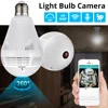 KERUI LED אור 960P אלחוטי פנורמי בית אבטחת WiFi CCTV Fisheye הנורה מנורת IP מצלמה 360 תואר אבטחת בית פורץ
