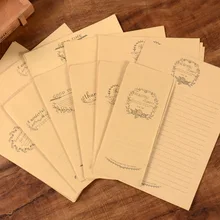 1 Набор, простые лампы в европейском узор B5 бумажный конверт с буквами комплект Бумага для поделок в стиле ретро заморских Amazon канцелярские товары оптом