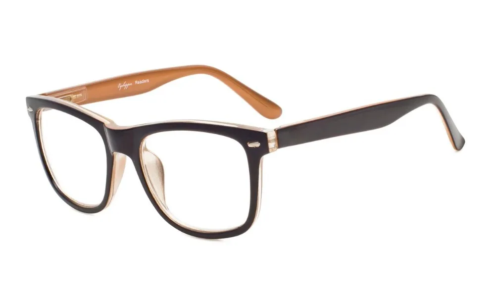 R080 очки для чтения, квадратные большие линзы, пружинные петли, очки для чтения и очки для чтения, мужские, женские+ 0,50-+ 4,00