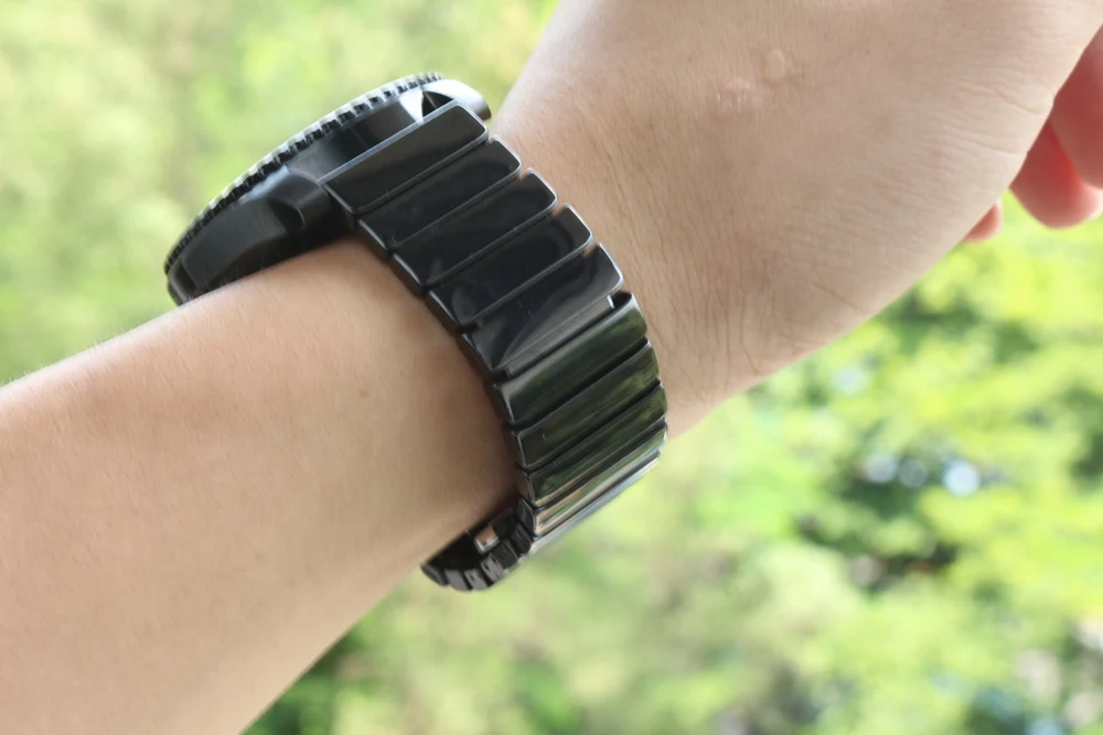 URVOI 22mm band for Samsung Galaxy Gear S3  R760 R77 ceramic link bracelet strap wrist butterfly closure quick release pins3