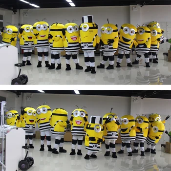 

Despicable Me 3 of new style minion with tattoo mascot costume for adults fancy dress free shipping