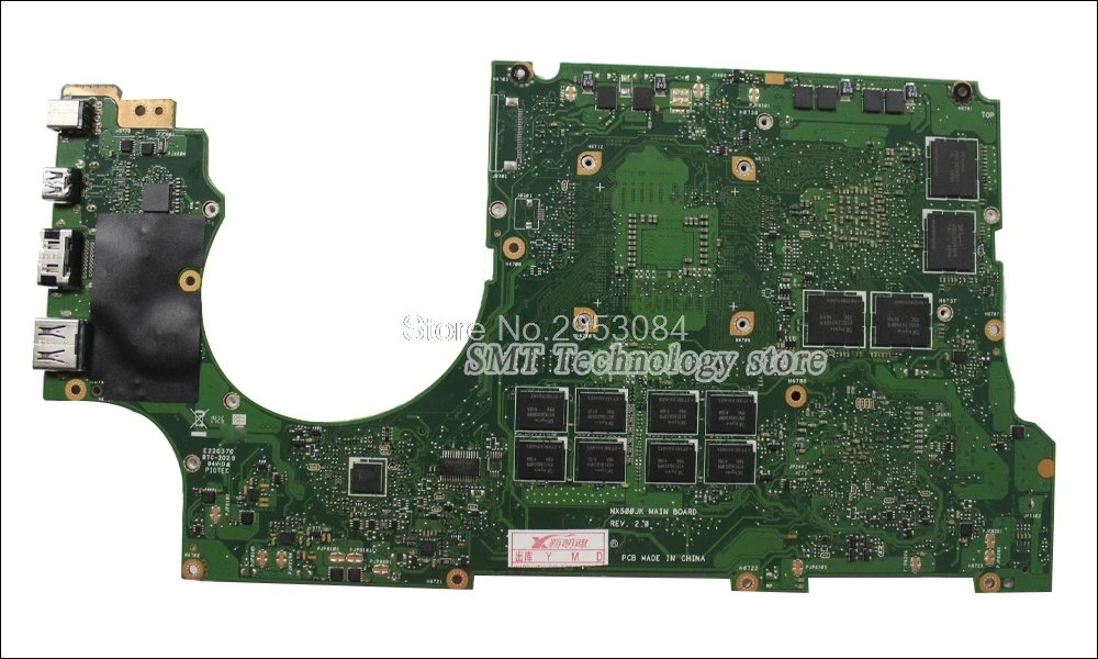  Laptop Motherboard For Asus NX500 NX500JKA NX500JK REV2.0 Mainboard With i7-4712HQ GT850M 2G Ram 8G