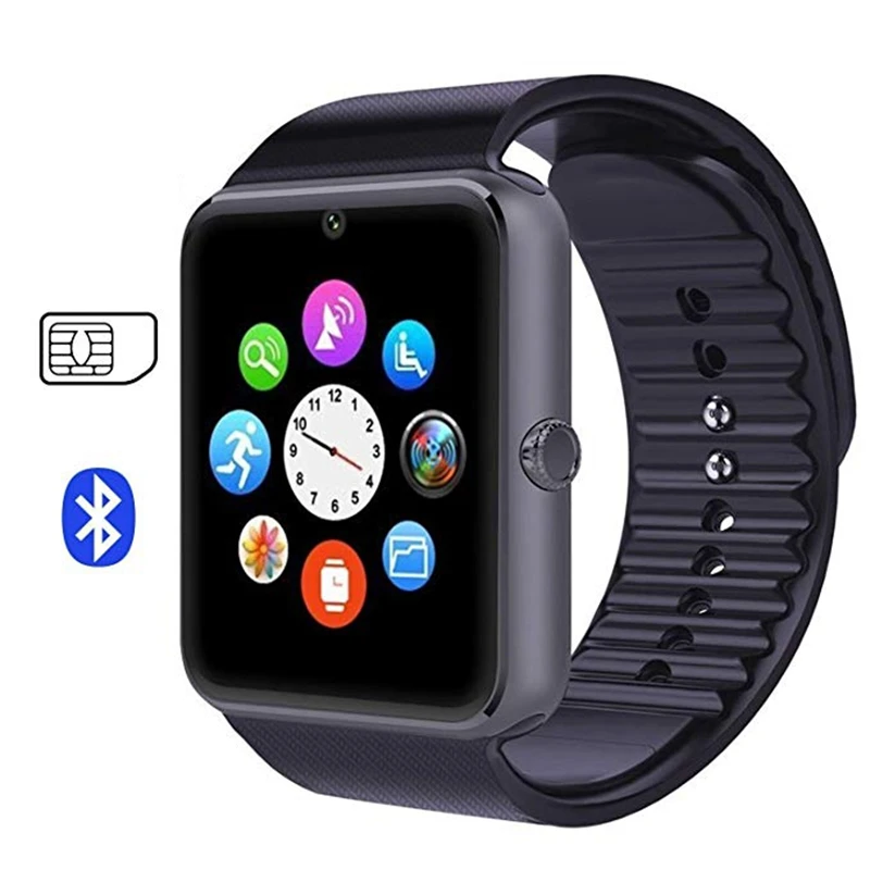 

GT08 Bluetooth Smart Watch for Android Phones, Smart Watch with SIM TF Card Slot Call Massage for iOS iPhone and Android Phones