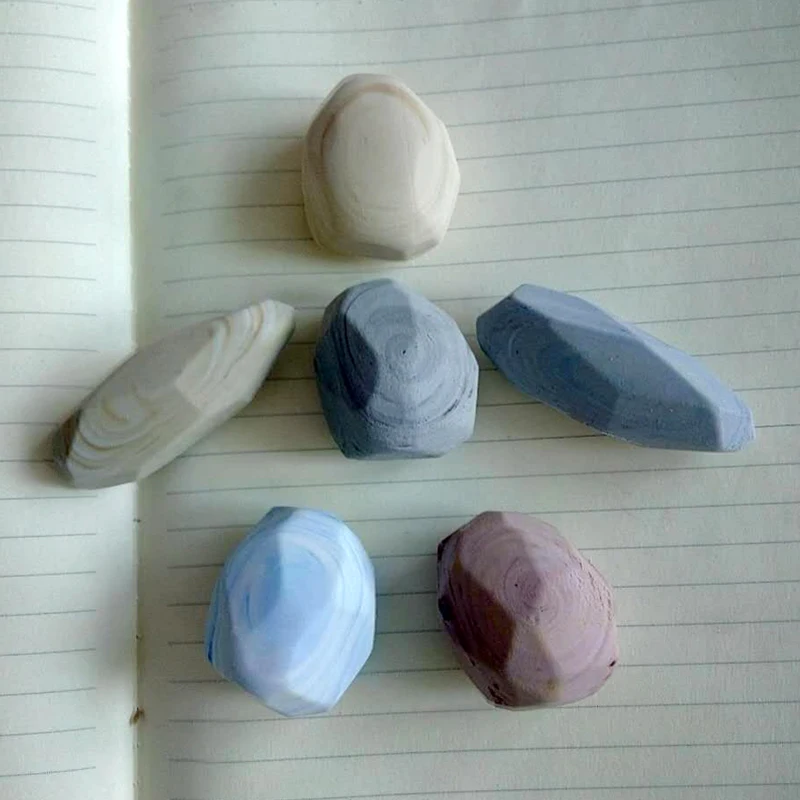 

Novelty Stone Shape Design Pencil Eraser Office School Soft Rubber Erasers Student Kids Gift Stationery Supplies