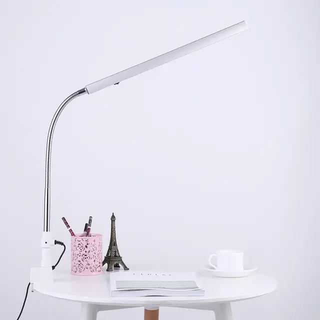 Ultra Slim Led Nail Art Desk Lamp 360 Degree Rotation Metal Arm