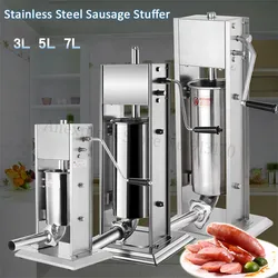 Remplisseuse de saucisses verticale en acier inoxydable, Machine manuelle espagnole pour Churros, 3L 