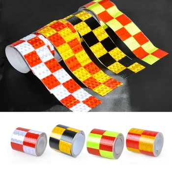 

DWCX 2" X 118" Chequer Reflective Safety Warning Conspicuity Tape Marking Film Sticker For Bikes Bicycles Cars Motorcycle