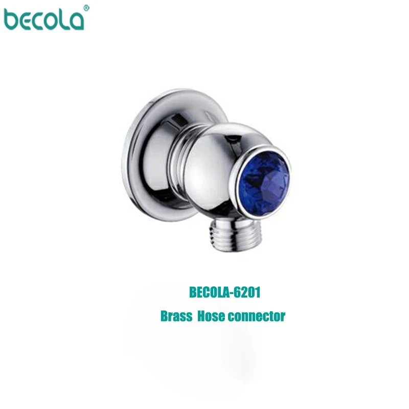 BECOLA High Quality New Chrome Bathroom Faucet Accessories Rose Gold Brass Wall Mounted Shower Hose Connector Wall Elbow Unit