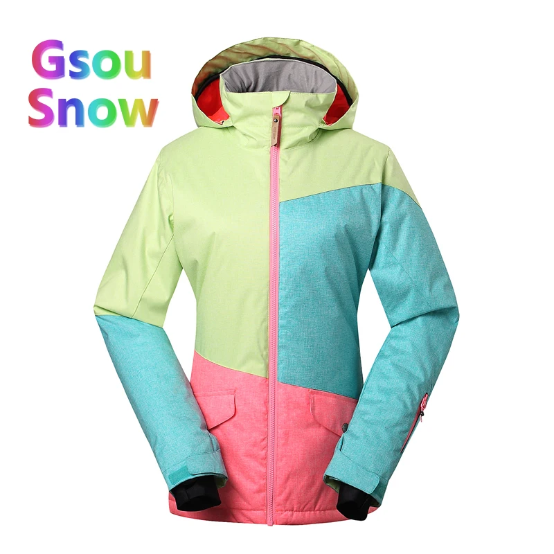 Gsou Sonw Outdoor Sports Winter Women's Skiing Clothing Snowboarding Sets Warmer Ski Jackets Waterproof Ski Pants Suits