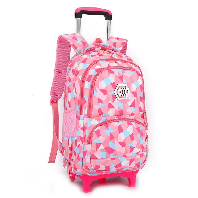 Hot Sales Removable Children School Bags Wheels for Girls Trolley
