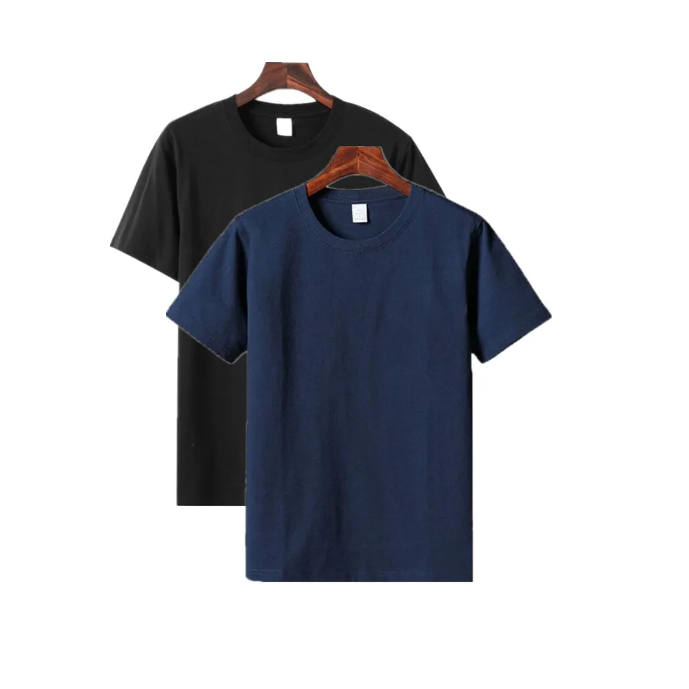 

Summer Casual Men T Shirt Men Short Sleeves 2-pack Tshirt Men Solid 100%Cotton Mens Tees Summer T Shirt Men Clothing XS-4XL