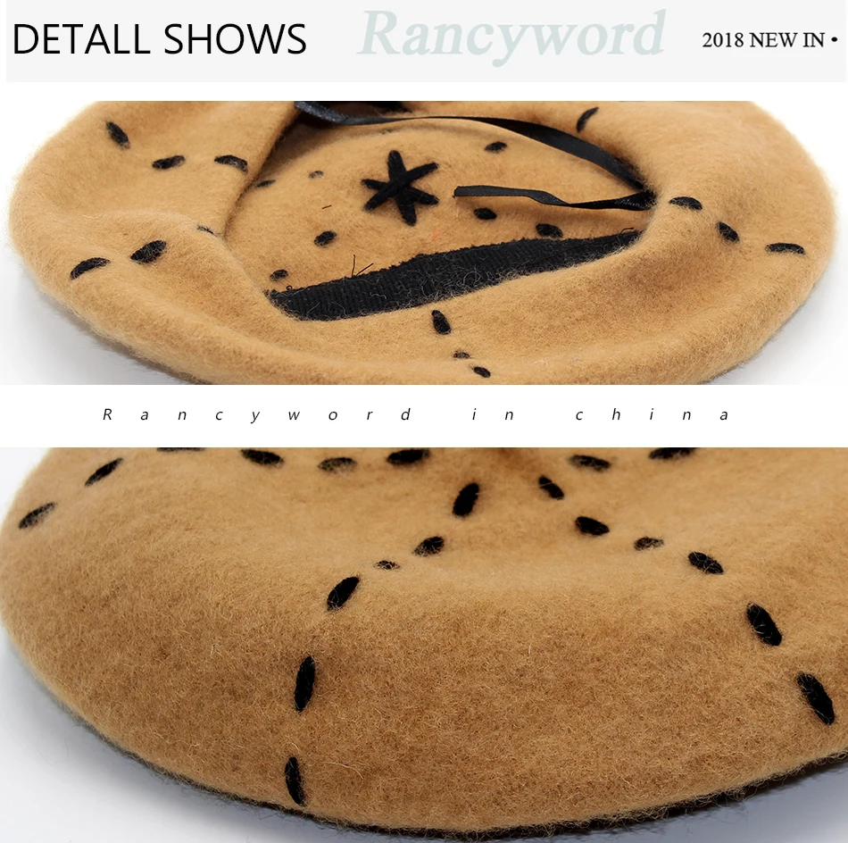 Womens Beret Wool Hat High Quality 2018 New Hat Berets For Girls Casual Warm Women Winter Hats Beanies (5)