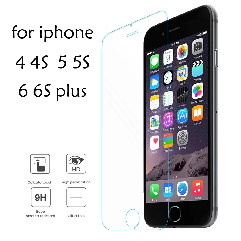 Für iPhone 6 6 s 7 8 plus Gehärtetem Glas Für iPhone 5 5 s X Displayschutzfolie Glas Für iPhone SE