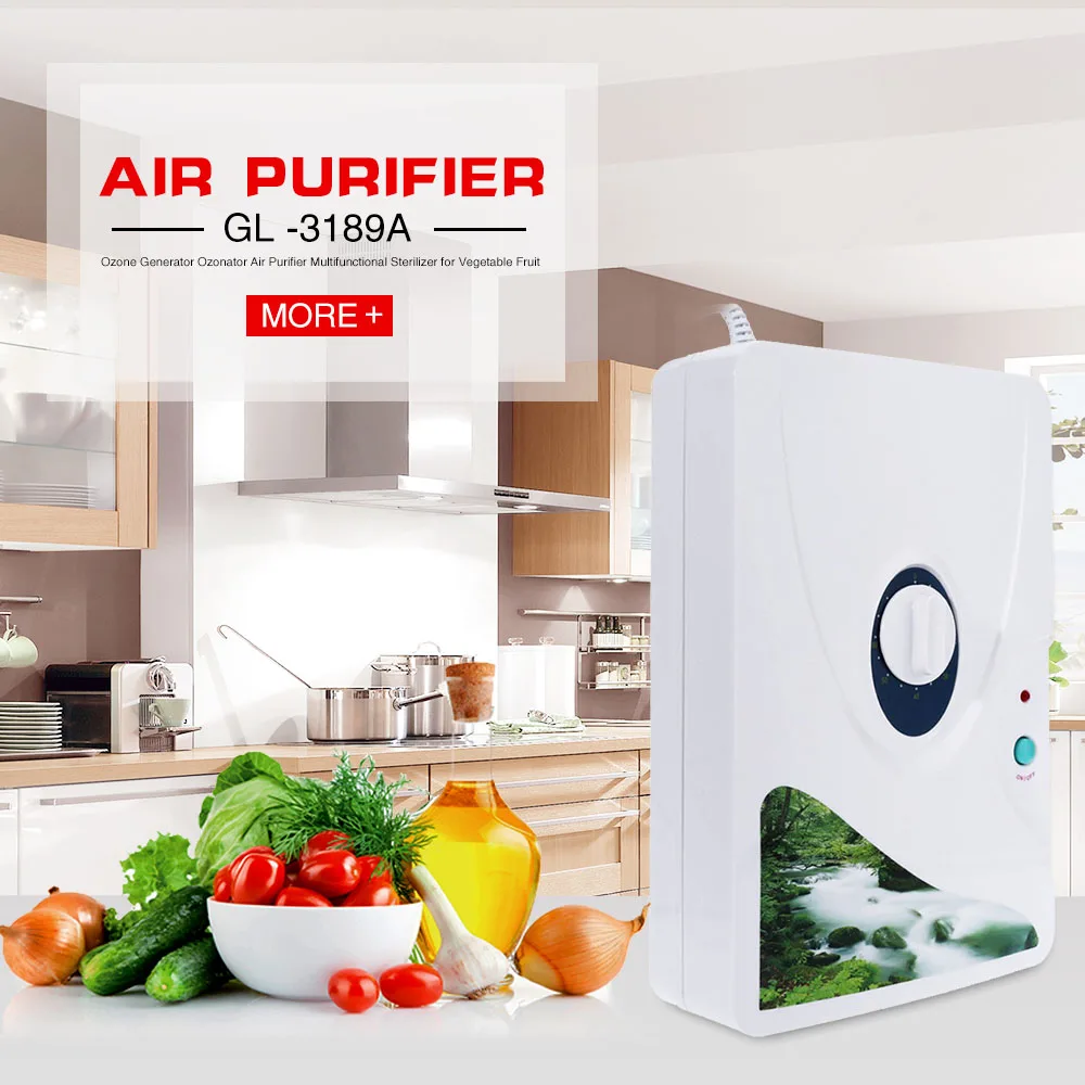 

New Arrival Air Purifier Portable Ozone Generator Multifunctional Sterilizer Air Purifier for Home Vegetable Fruit Purify