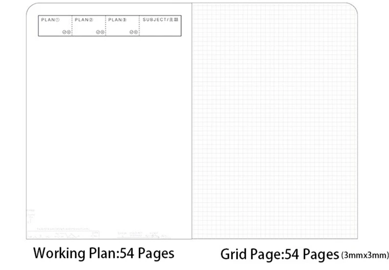 new vintage genius scientific formula abstract notebook working blank schedule grid