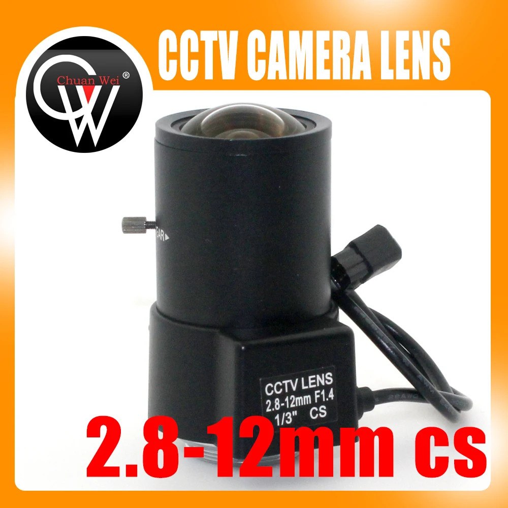 2.8 12mm cs lens Varifocal auto iris Box Camera CCTV Lens F1.4 CS lens