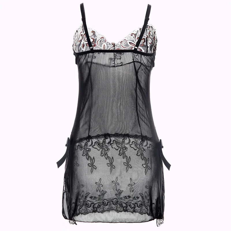 Robe transparente grande taille en dentelle sexy 3