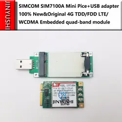 Jinyushi для SIMCOM SIM7100A + USB адаптер Mini PCIE 4G новое и оригинальное B2/B4/B5/B17 TDD/FDD-LTE/WCDMA встроенный модуль трехдиапазонный