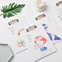 Для девочек с милыми персонажами мультфильмов A4 Скрепка студенческим пакетом Office папка деревянная подставка Fichario папка для документов органайзер для бумаг школьные принадлежности