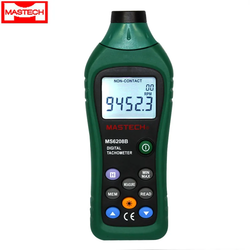 

MASTECH MS6208B LCD Digital Laser Photo Tachometer RPM Meter Non contact Tacometro Rotation Speed 50RPM-99999RPM