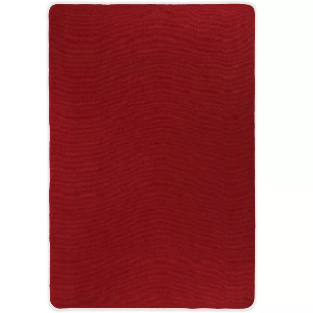 

EHOMEBUY 2019 Carpet New Modern Area Rug Jute with Latex Backing 120x180 cm Red Simple Non-slip Mats European and America Style