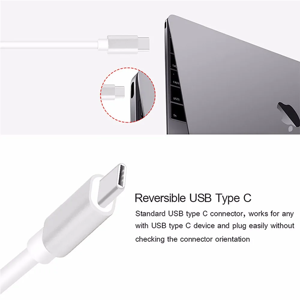 USB-C to HDMI Adapter (Supports 4K / 60Hz) - Type- C 3 IN 1 Converter for Macbook, Mac Pro, iMac & More USB 3.0 Type-C Devices
